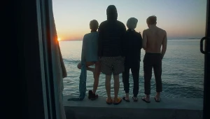 Aleksandra Jachymek, Michał Krzywicki, Dagmara Brodziak i Szymon Milas w filmie "Camper"