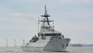 Dwa rosyjskie okręty wojskowe zostały przechwycone przez brytyjski statek patrolowy HMS Severn (zdj. ilustracyjne)