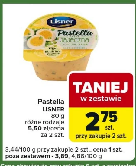 Pasta jajeczna Lisner