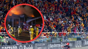 Alarm na polskim stadionie. Pojawił się ogień, natychmiastowa reakcja