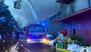 Pożar hali magazynowej pod Krakowem. Około 100 strażaków w akcji