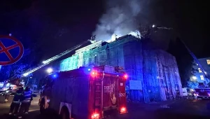 Pożar dachu szpitala miejskiego w Elblągu