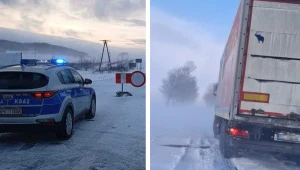 Zamieć śnieżna uwięziła ludzi w samochodach. Policja w akcji ratunkowej