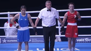 Nikola Prymaczenko (z prawej) z kolejnym medalem młodzieżowych mistrzostw Europy