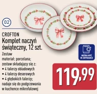 Komplet naczyń obiadowych Crofton