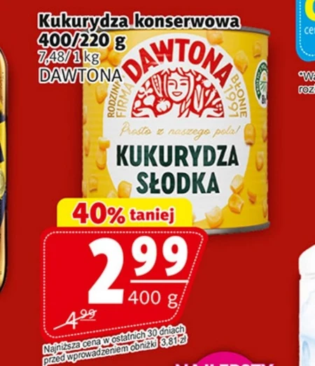 Kukurydza konserwowa Dawtona