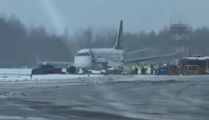 Embraer LOT-u zjechał z pasa startowego na lotnisku w Wilnie. Winna pogoda?