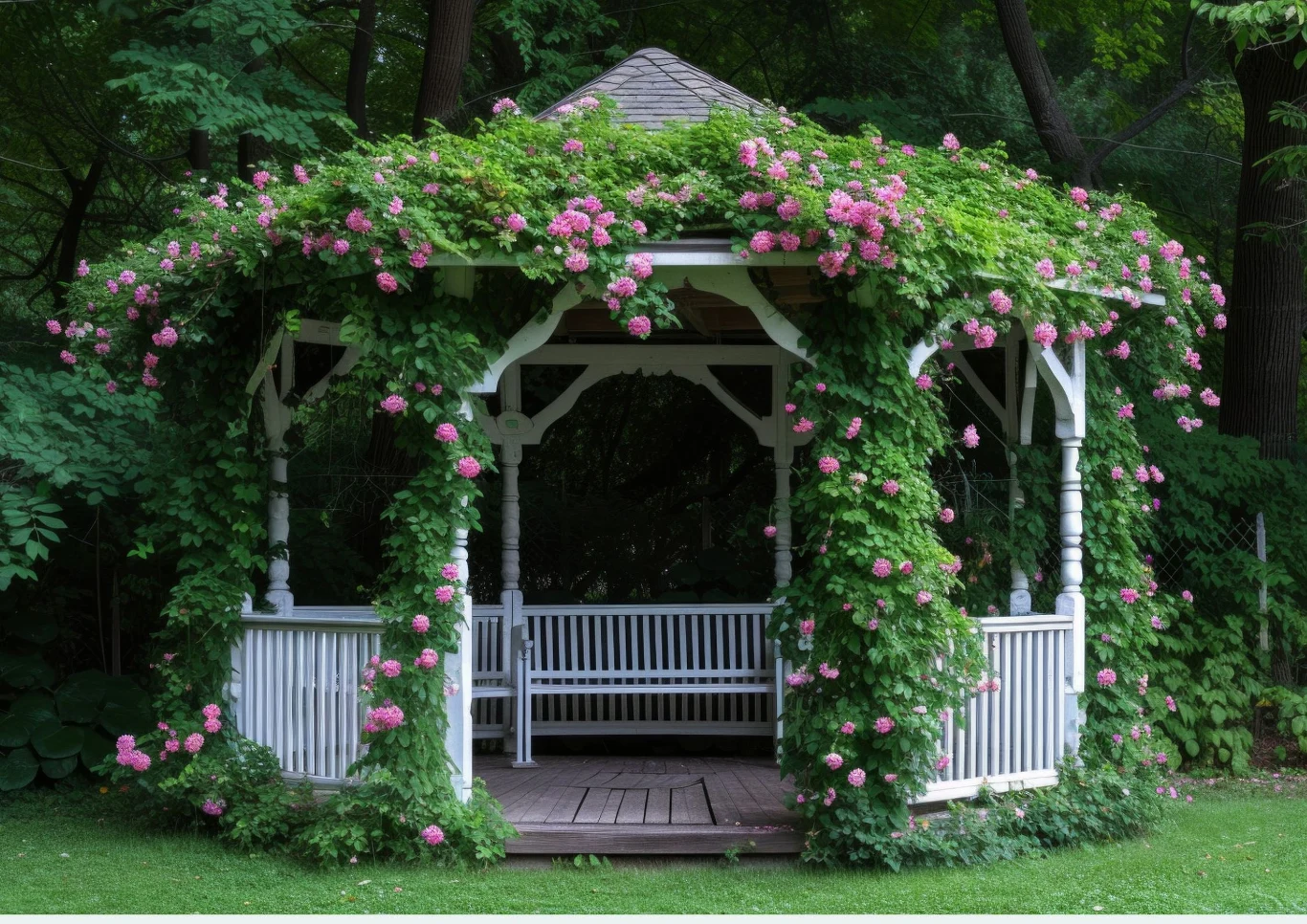 Altana pełni element dekoracyjny i relaksacyjny w ogrodzie. Fot. olegganko/123RF.com