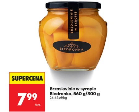 Brzoskwinie w syropie Biedronka