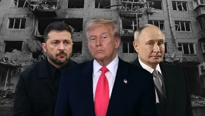 Prezydenci Ukrainy, USA i Rosji (kolaż: A. Włodarczyk/Interia; fot. Anna Moneymaker)