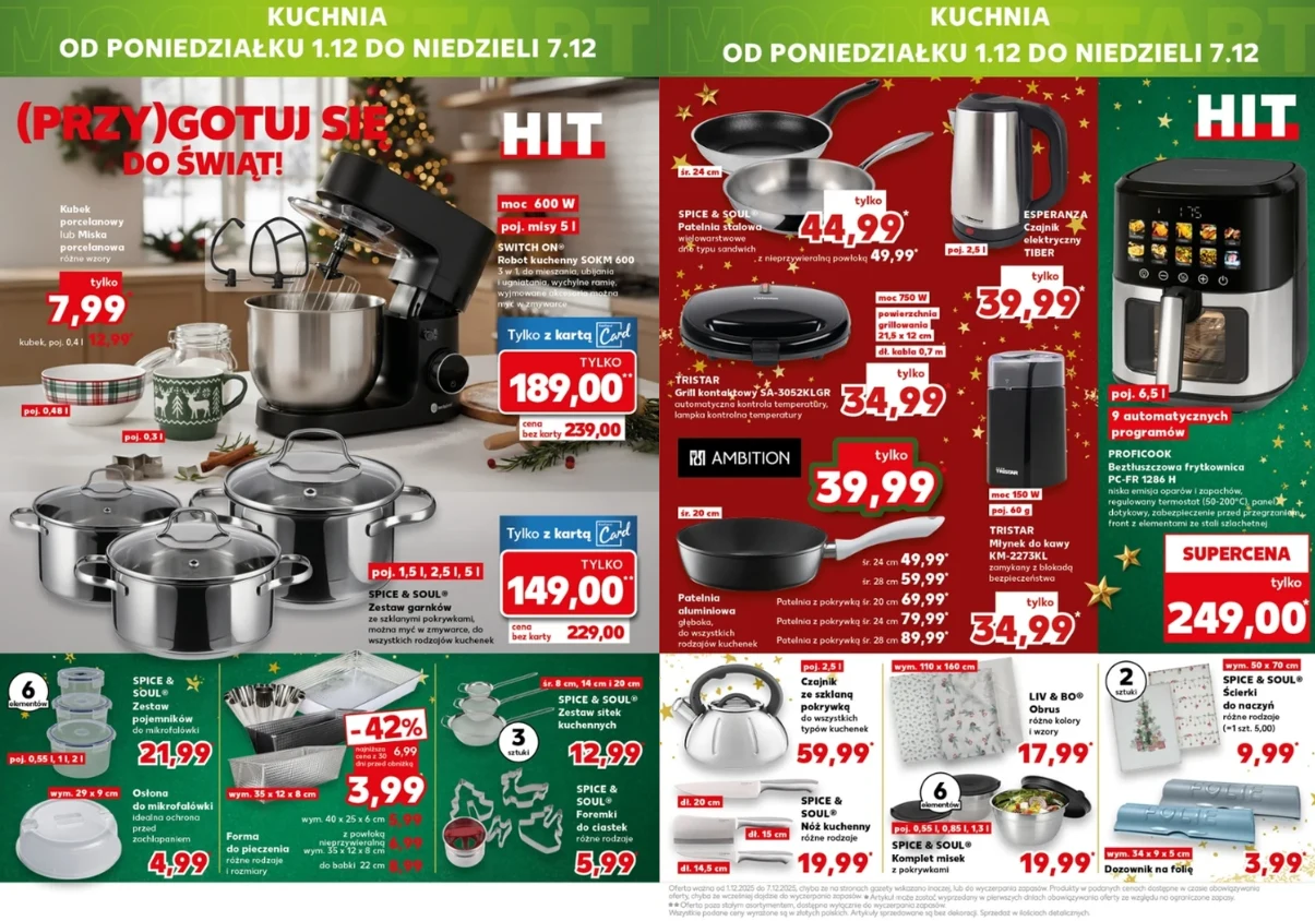 Oferta kuchennych hitów z Kauflanda – od 1 do 7 grudnia