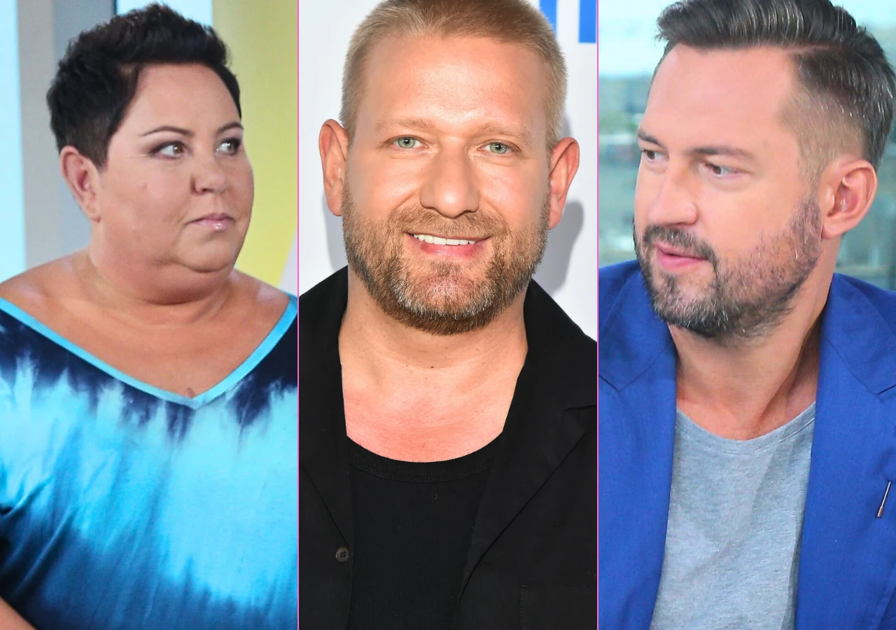 Dorota Wellman, Bartek Jędrzejak, Marcin Prokop Trzy dorosłe osoby, dwie mężczyźni i jedna kobieta, ustawieni obok siebie w oddzielnych kadrach, wszyscy patrzą w różnych kierunkach. Kobieta ma krótkie ciemne włosy i ubrana jest w niebieską bluzkę, pierwszy mężczyzna ma jasnobrązowe włosy i brodę, ub...