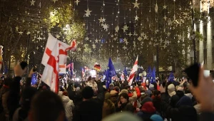 Gruzini nie zapomnieli o rocznicy. Wyszli ponownie z flagami na ulice