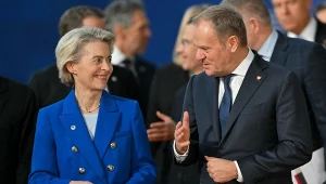 Przewodnicząca Komisji Europejskiej Ursula von der Leyen oraz premier Donald Tusk