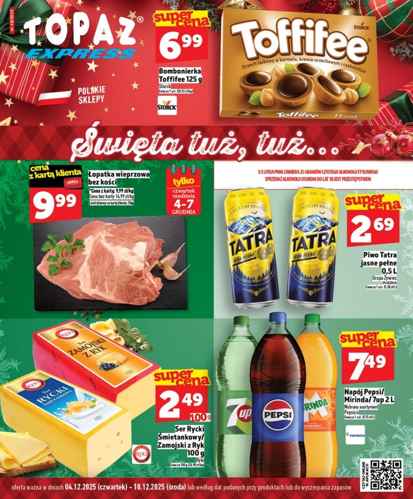 Gazetka promocyjna Topaz - ważna od 04. 12. 2025 do 10. 12. 2025