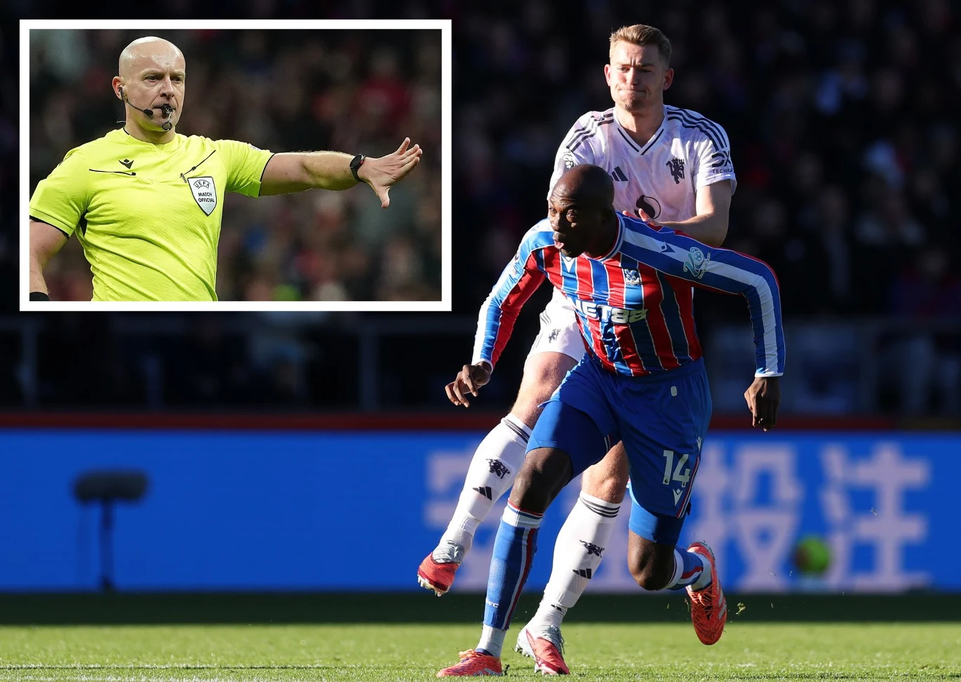 Crystal Palace skorzystało na zmianie przepisów w kwestii rzutów karnych. Afera wybuchła po decyzji Marciniaka Dynamiczna scena sportowa podczas meczu piłki nożnej, w której zawodnik jednej drużyny próbuje dogonić przeciwnika, a na pierwszym planie widoczny jest moment bezpośredniego kontaktu fizycznego pomiędzy piłkarzami. W rogu zdjęcia znajduje się wstawione...