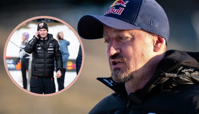 Adam Małysz, a w ramce trener Maciej Maciusiak