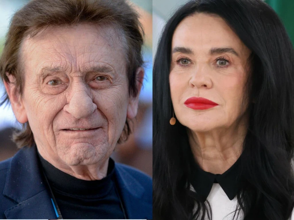 Ryszard Poznakowski, Ewa Krawczyk Dwoje dojrzałych ludzi, mężczyzna o krótkich brązowych włosach i widocznych zmarszczkach oraz kobieta z czarnymi, długimi włosami, wyrazistym makijażem i czerwonymi ustami, uchwyceni w portretowym ujęciu.