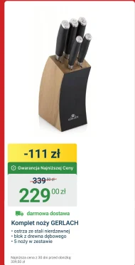 Komplet noży Gerlach