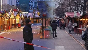 Po lewej zdjęcie z Magdeburga po ataku, po prawej jarmark w Szczecinie (fot. Omer Messinger/Getty Images,Tobiasz Madejski/Interia