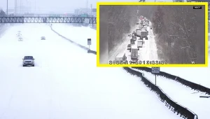 Ogromny karambol w USA. 45 samochodów ślizgało się po drodze