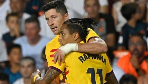 Robert Lewandowski i Raphinha grają razem z Barcelonie