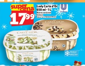 Lody Carte D'or niska cena