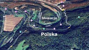 Jest takie miejsce w Polsce, gdzie na Słowację jedzie się na północ