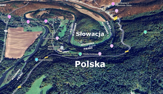 Jest takie miejsce w Polsce, gdzie na Słowację jedzie się na północ