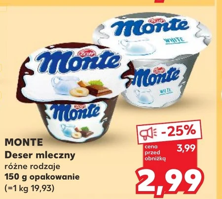 Deser mleczny Monte