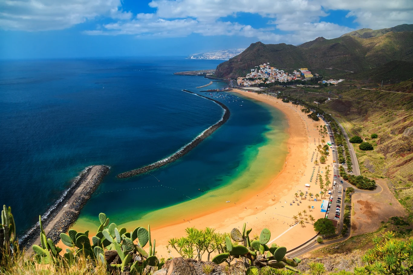 Teneryfa widok na Playa de las Teresitas