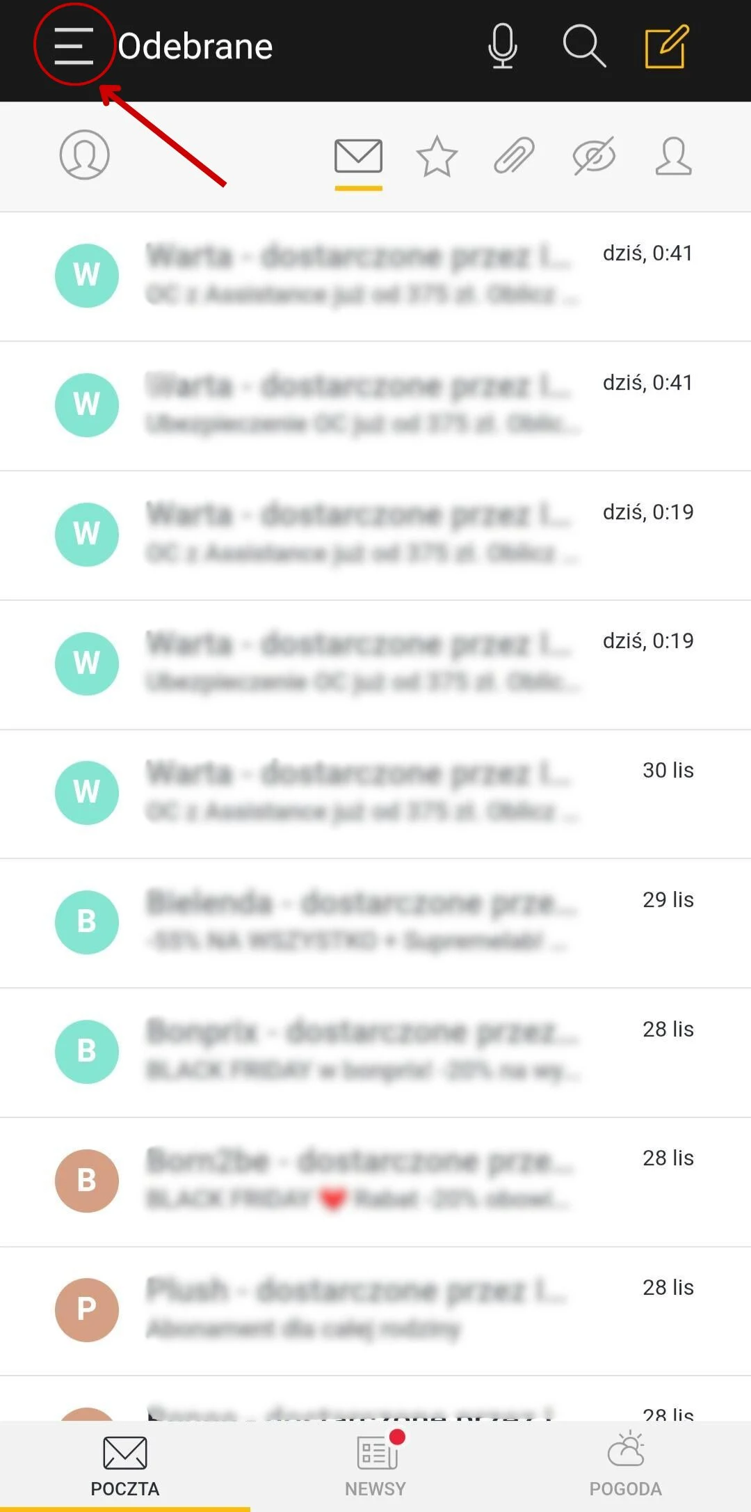 ustawienia aplikacja