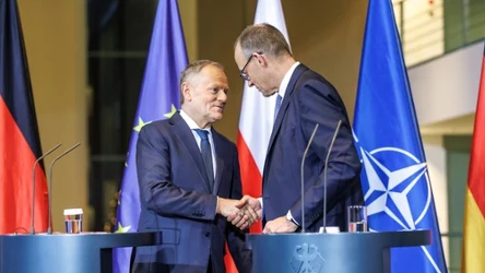 Donald Tusk na spotkaniu z Friedrichem Merzem