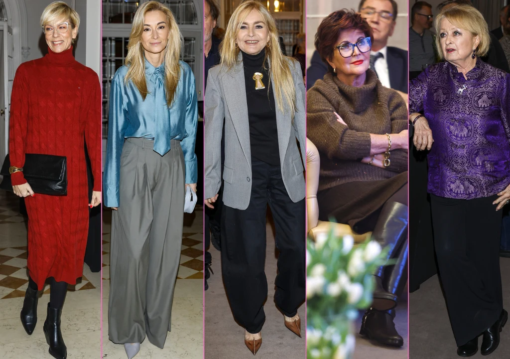 Anita Werner, Martyna Wojciechowska, Monika Olejnik, Jolanta Kwaśniewska, Magdalena Zawadzka na premierze książki "Mariusz Walter. Miłość i telewizja" 