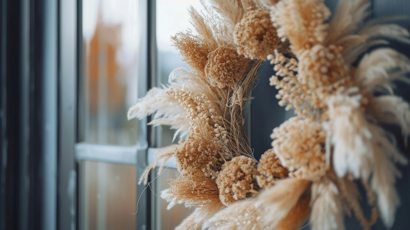 Wieniec z trawy pampasowej, który możemy wykonać własnoręcznie