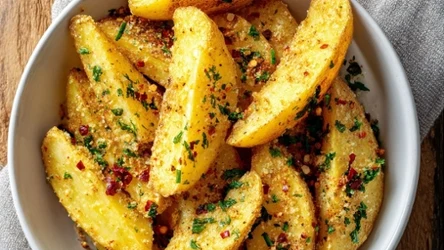 Chrupiące pieczone ziemniaki można zajadać same lub jako dodatek do obiadu