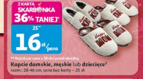 Kapcie niska cena