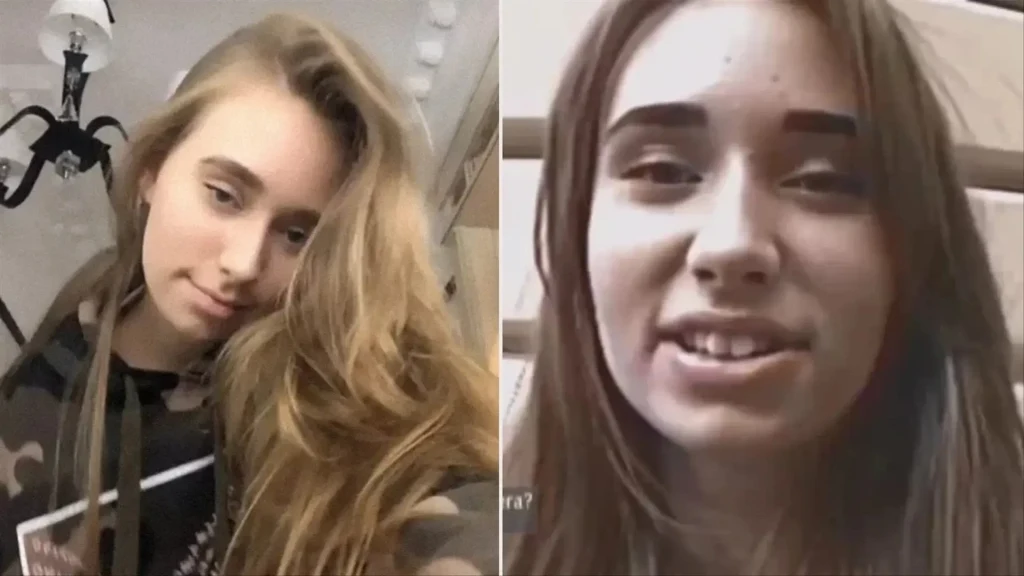 Dwie młode kobiety z długimi włosami, jedna patrzy w bok z lekko pochyloną głową, druga uśmiecha się delikatnie na zdjęciu portretowym, tło neutralne.