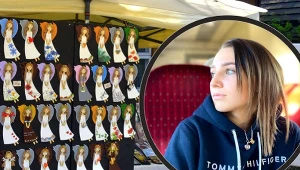 Anioły z Lanckorony i Anna Twardosz (w ramce)