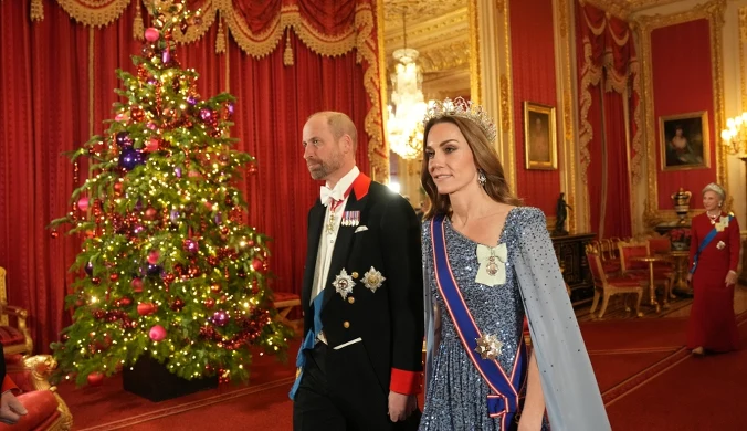 Księżna Kate zachwyciła na oficjalnym bankiecie zorganizowanym w zamku Windsor 