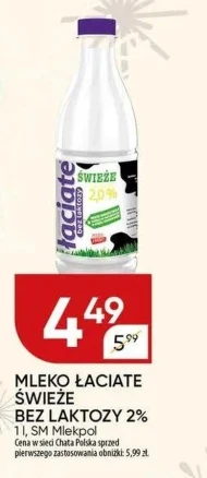 Mleko bez laktozy Łaciate