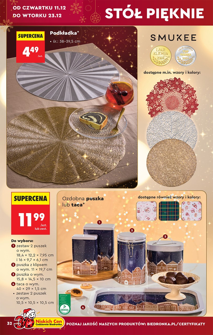 Gazetka: Świąteczne hity i inspiracje - Biedronka - strona 32