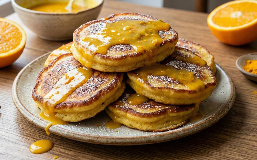 Cynamonowe racuchy z pomarańczowym lukrem