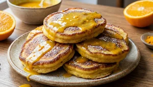 Cynamonowe racuchy z pomarańczowym lukrem