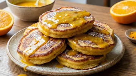 Cynamonowe racuchy z pomarańczowym lukrem