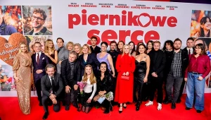 Ekipa filmu "Piernikowe serce" podczas jego premiery