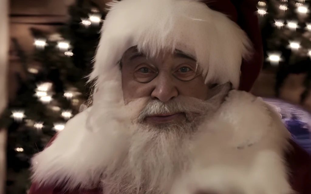 Starszy mężczyzna w stroju Świętego Mikołaja