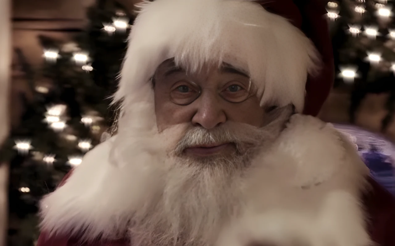 Starszy mężczyzna w stroju Świętego Mikołaja