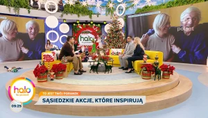 Akcja "Zapukaj do sąsiada" z Tomaszem Wolnym. W studiu "halo tu polsat" małżeństwo, które pomaga razem od lat