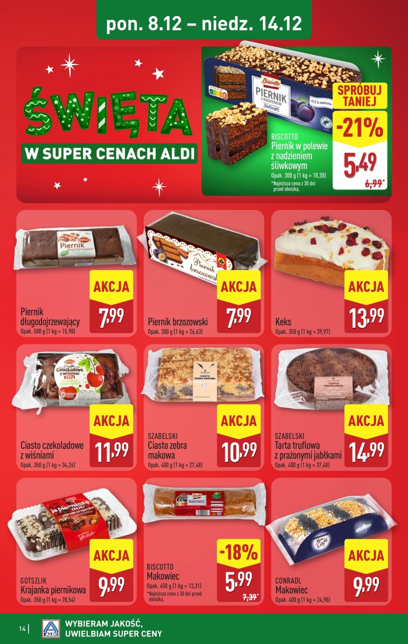 Gazetka: Święta w super cenach! - Aldi - strona 14
